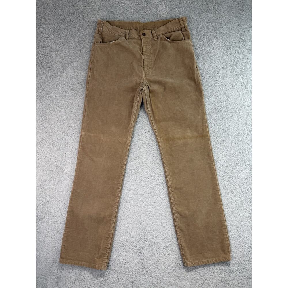Vtg Levis 519 Corduroy Pants Mens 36(35x31) Brown Y2K Straight Leg Made in USA